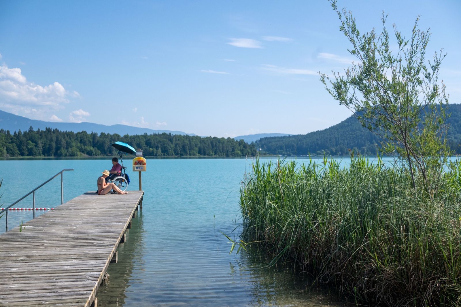 Privatstrand des Strandhotel Faak am Faaker See